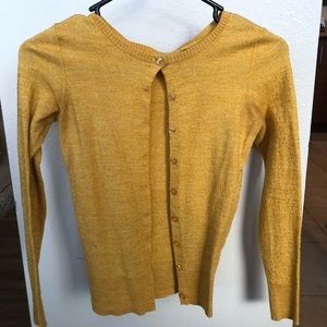 Yellow cardigan